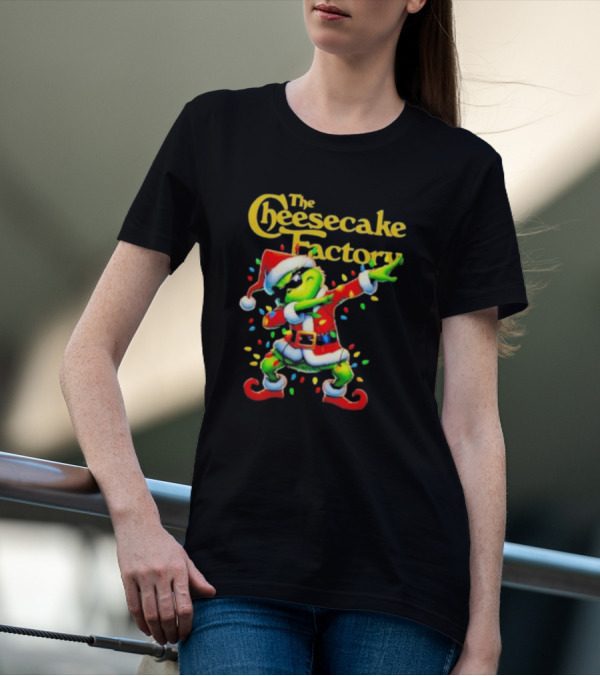 The Cheesecake Factory Santa Grinch Dabbing Merry Christmas T-Shirt