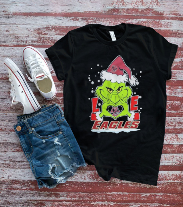 The Grinch Love Boston College Eagles Christmas Football T-Shirt
