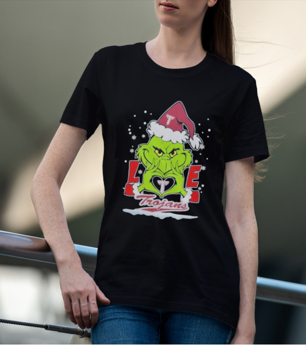 The Grinch Love Troy Trojans Christmas T-Shirt