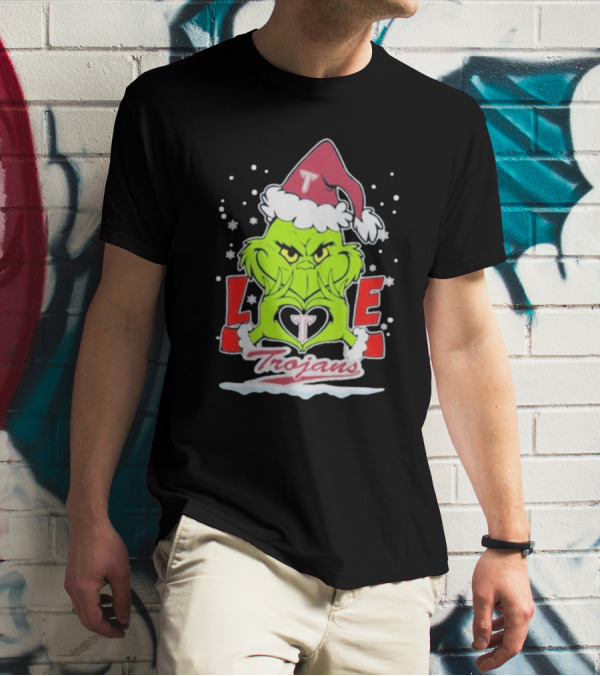 The Grinch Love Troy Trojans Christmas T-Shirt