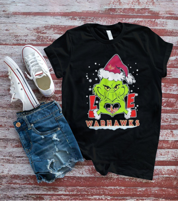 ULM Warhawks Football Grinch Love Christmas T-Shirt