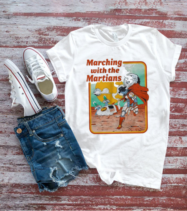 Marching With The Martians Dexter And The Moonrocks Retro Sci-Fi Adventure T-Shirt