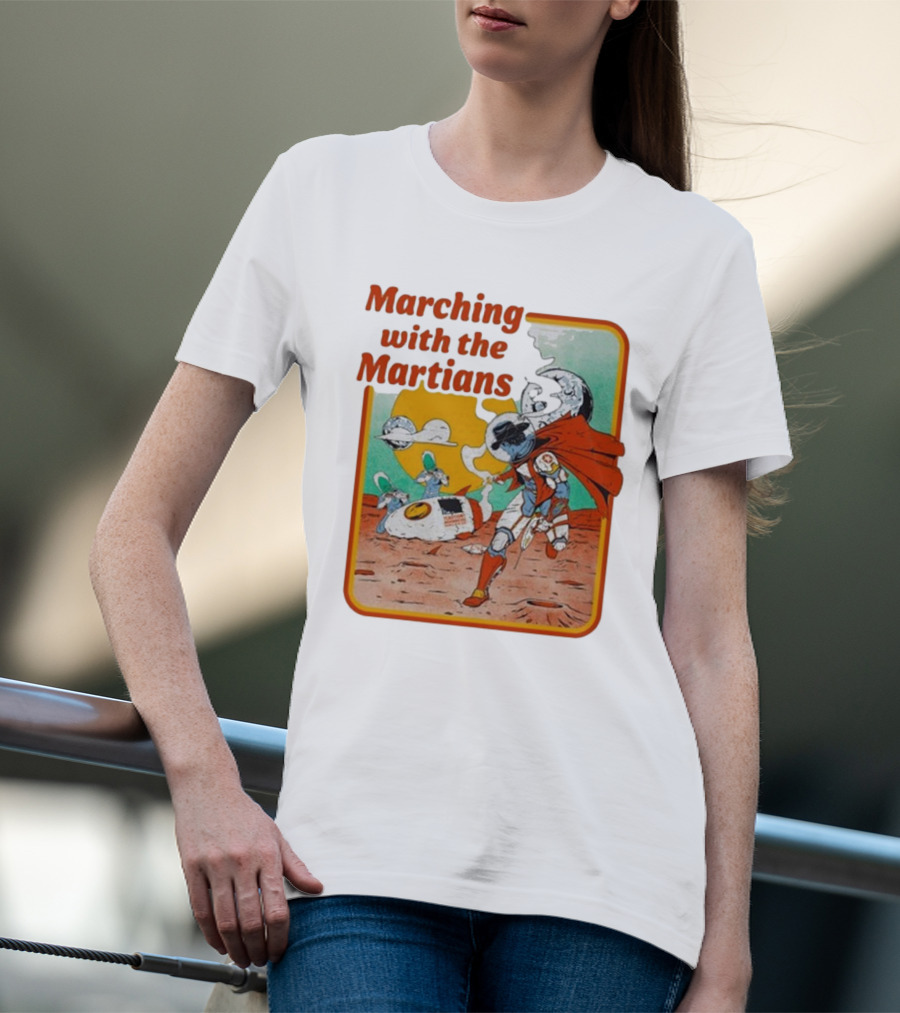 Marching With The Martians Dexter And The Moonrocks Retro Sci-Fi Adventure T-Shirt