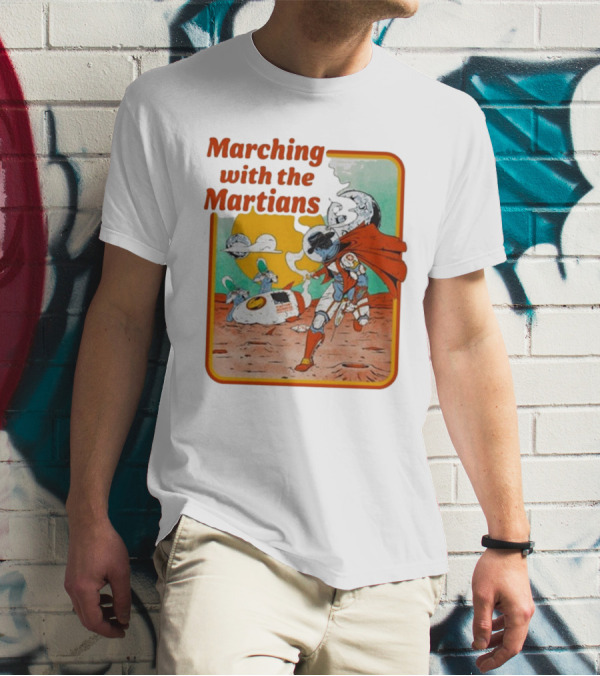 Marching With The Martians Dexter And The Moonrocks Retro Sci-Fi Adventure T-Shirt