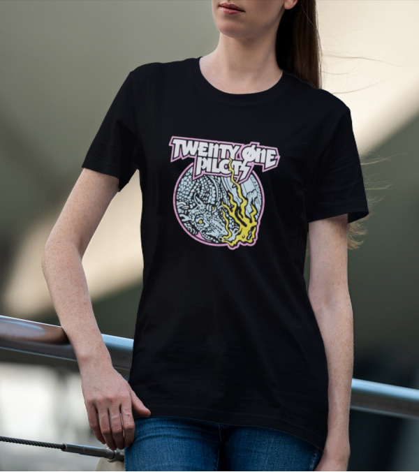 Twenty One Pilots Fire Breathing Dragon Circle T-Shirt