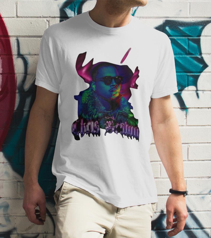 Chris Brown Psychedelic Northern Lights T-Shirt