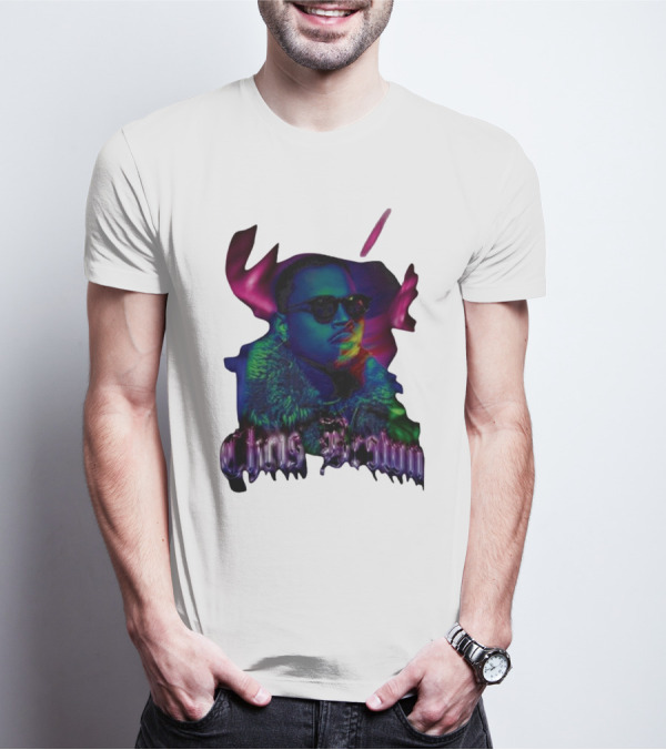 Chris Brown Psychedelic Northern Lights T-Shirt