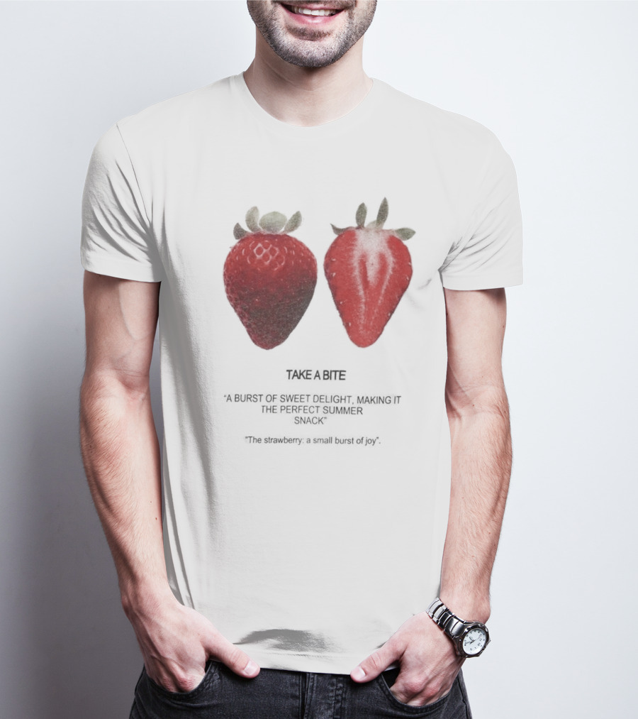 Take A Bite A Burst Of Sweet Delight The Perfect Summer Snack Strawberry T-Shirt