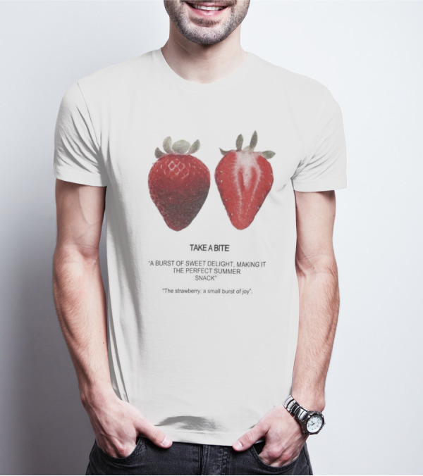 Take A Bite A Burst Of Sweet Delight The Perfect Summer Snack Strawberry T-Shirt