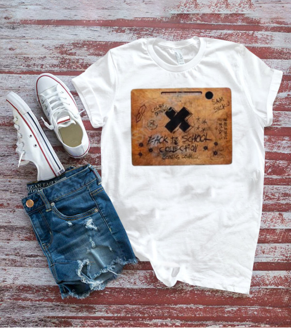 Sam And Colby Merch Store XPLR Back To School Collection Coming Soon Colby Draws Sam Sucks T-Shirt