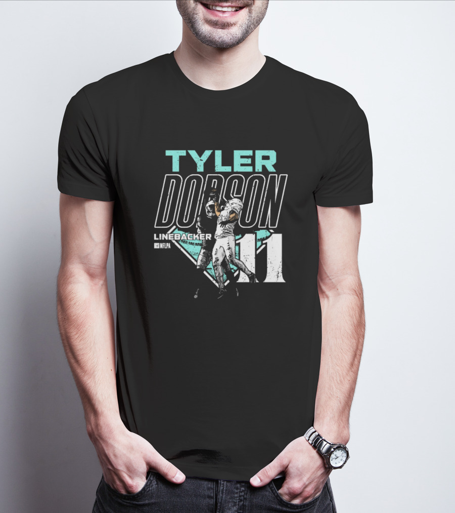 Tyler Dodson NFLPA Miami Dolphins Linebacker One-Handed Catch 11 T-Shirt