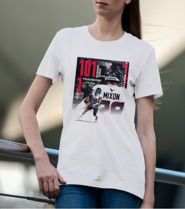 Houston Texans Joe Mixon 101 Rushing Yards 1 Touchdown 28 Signature T-Shirt