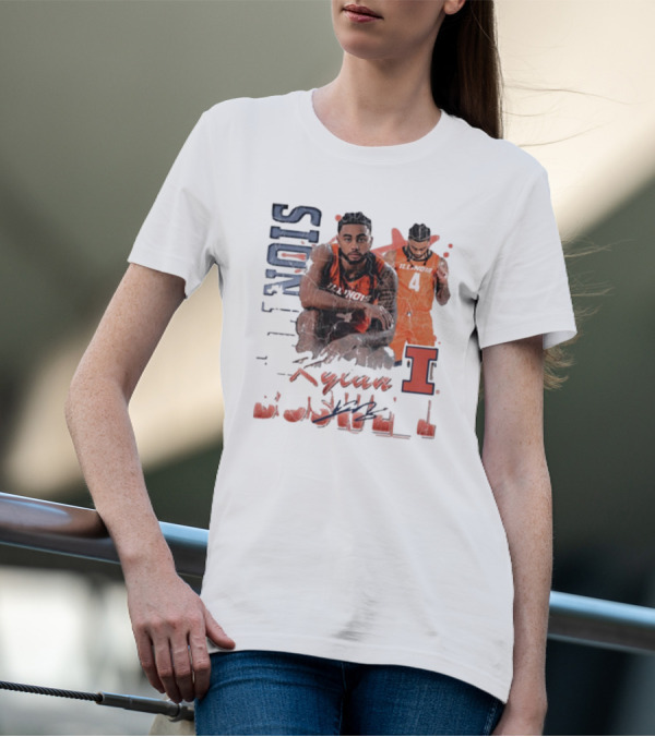 Kylan Boswell Illinois Fighting Illini 90s Signature Classic Player Collection T-Shirt