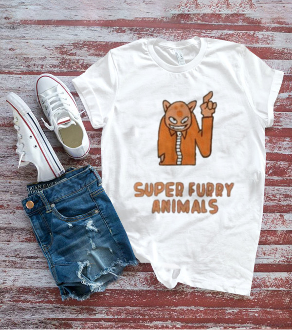 Super Furry Animals Cartoon Character Orange Creature T-Shirt