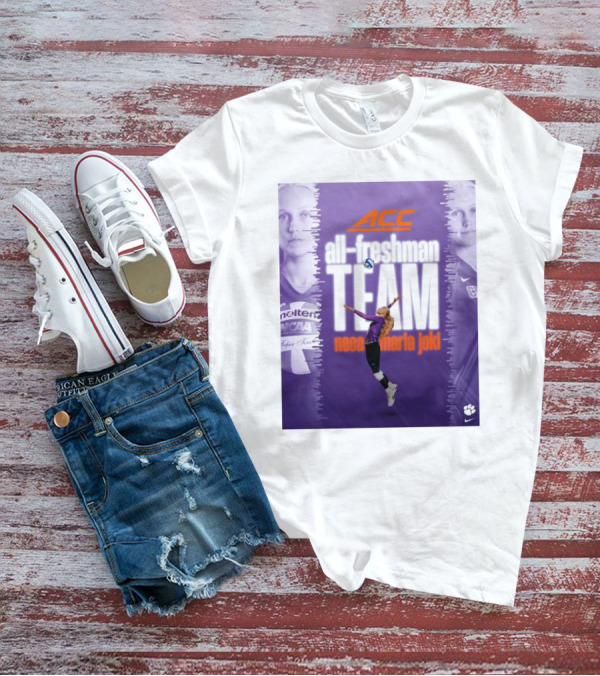Clemson Tigers ACC All-Freshman Team Neea Maria Joki Volleyball Achievement T-Shirt