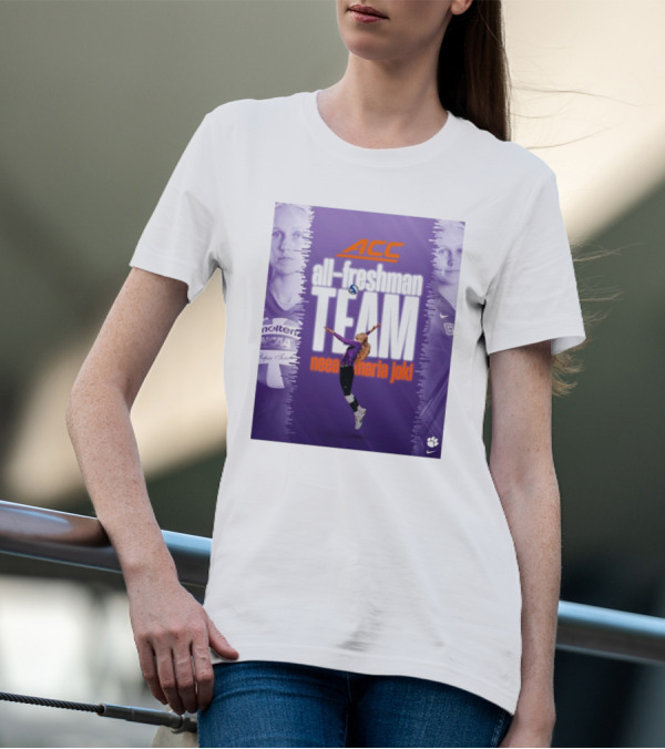 Clemson Tigers ACC All-Freshman Team Neea Maria Joki Volleyball Achievement T-Shirt