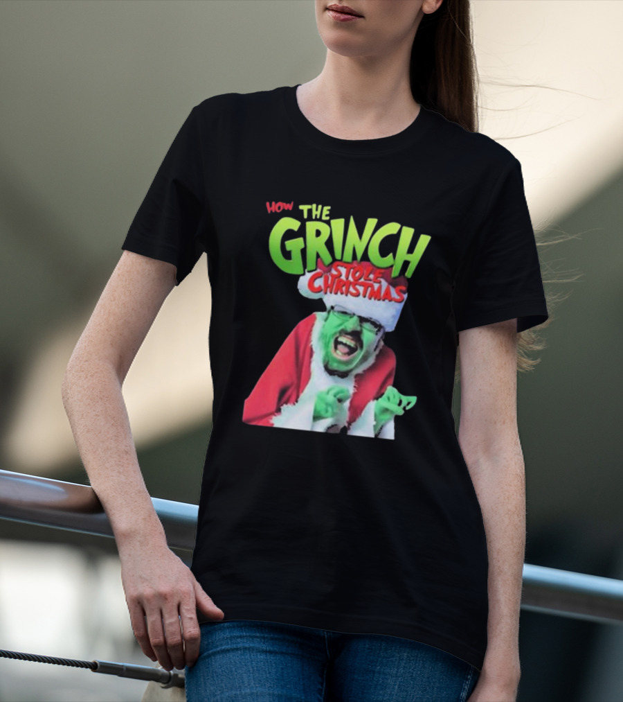 Ricky Berwick How The Grinch Stole Christmas Green Face Santa Costume T-Shirt