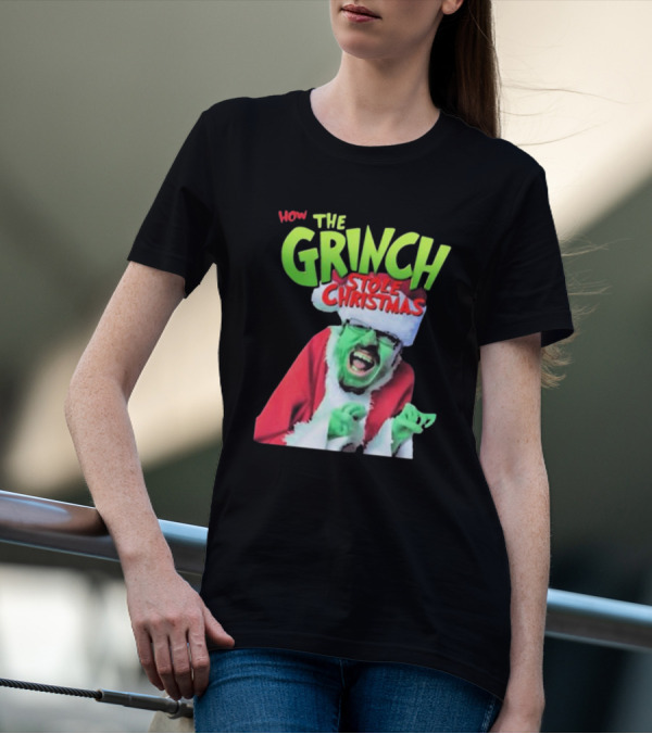 Ricky Berwick How The Grinch Stole Christmas Green Face Santa Costume T-Shirt