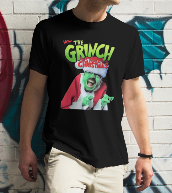 Ricky Berwick How The Grinch Stole Christmas Green Face Santa Costume T-Shirt