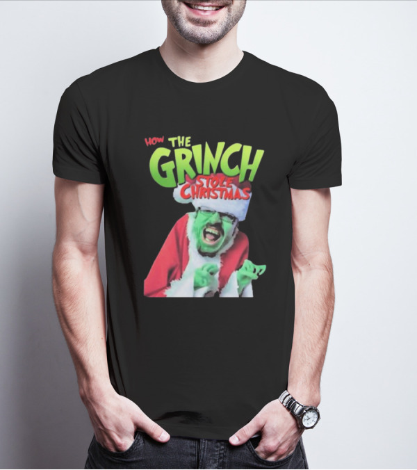 Ricky Berwick How The Grinch Stole Christmas Green Face Santa Costume T-Shirt