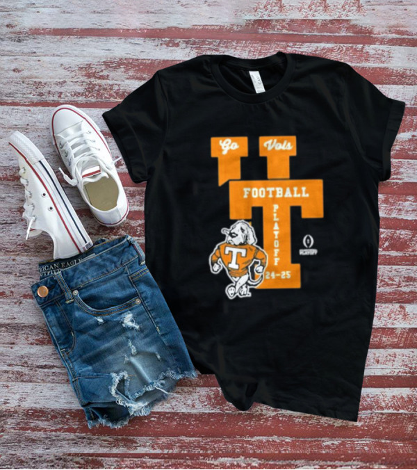 Tennessee Vols Football Playoff 24-25 Go Vols Interlock Strutting Smokey T-Shirt