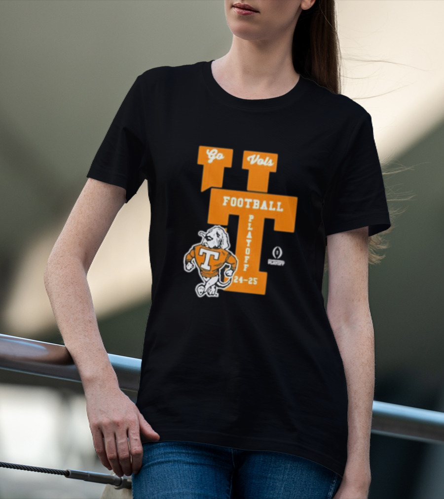 Tennessee Vols Football Playoff 24-25 Go Vols Interlock Strutting Smokey T-Shirt