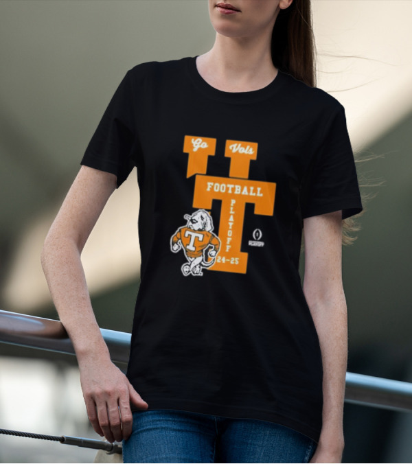 Tennessee Vols Football Playoff 24-25 Go Vols Interlock Strutting Smokey T-Shirt
