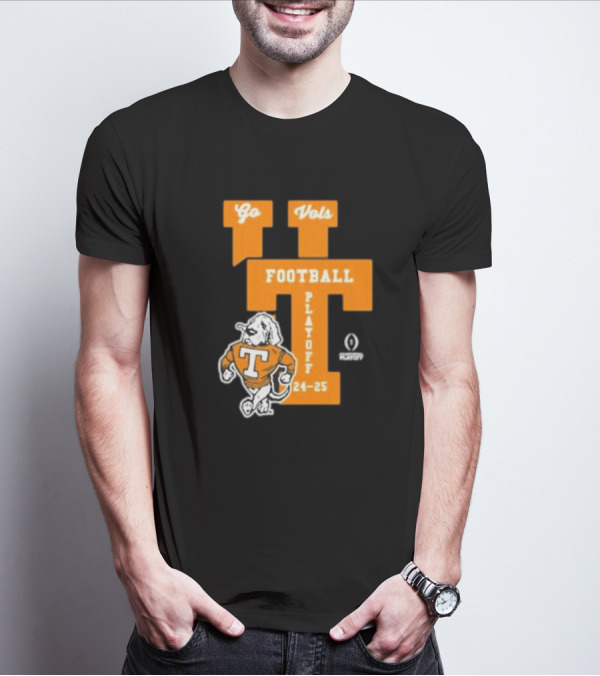 Tennessee Vols Football Playoff 24-25 Go Vols Interlock Strutting Smokey T-Shirt