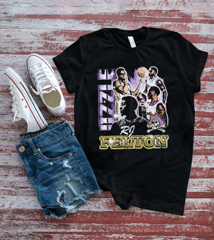 RJ Felton Jizzle ECU Basketball 90s Style With Pirates T-Shirt