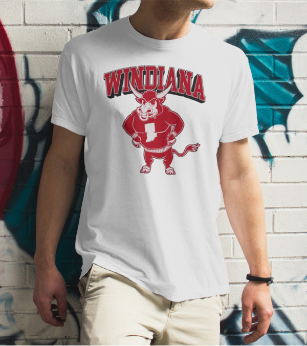 Windiana Indiana Hoosiers Football Bull Mascot T-Shirt