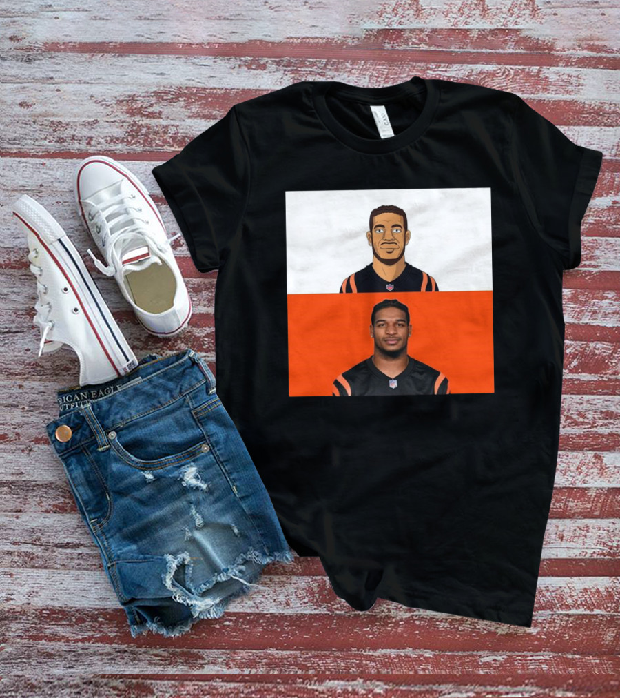 Ja’Marr Chase Cincinnati Bengals The Simpsons NFL Themed Drawing T-Shirt