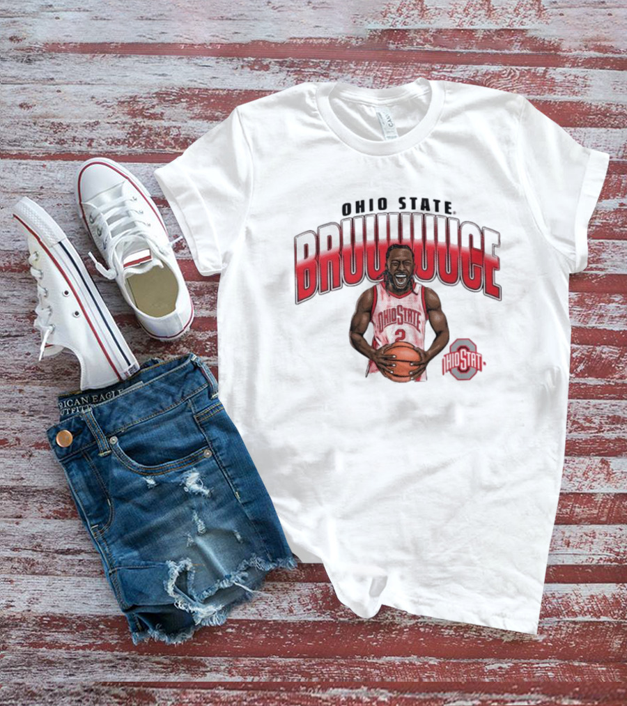 Ohio State Buckeyes Bruce Thornton BRUUUUCE With Basketball And Ohio State T-Shirt