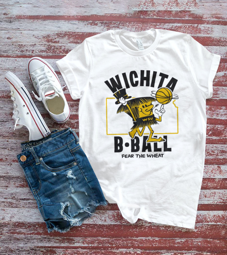 Wichita B-Ball Fear The Wheat WSU Vintage T-Shirt