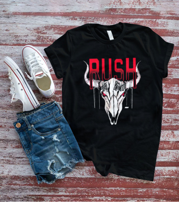 Rush El Toro Blanco AEW Skull With Red Eyes T-Shirt