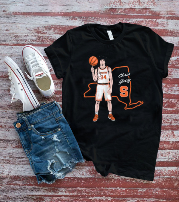 Chris Gatty Syracuse Number 34 Basketball New York Orange S T-Shirt