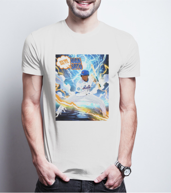 New York Mets Juan Soto Baseball Lightning Adventure T-Shirt