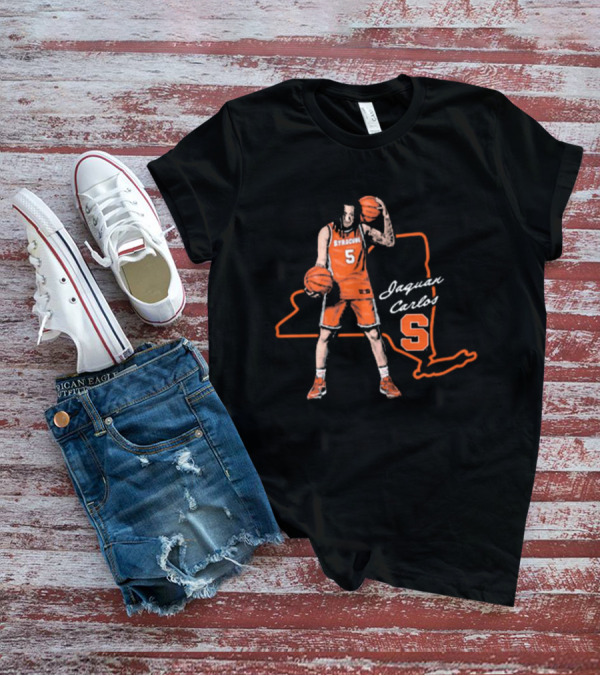 Jaquan Carlos Syracuse Orange Basketball New York State Outline T-Shirt