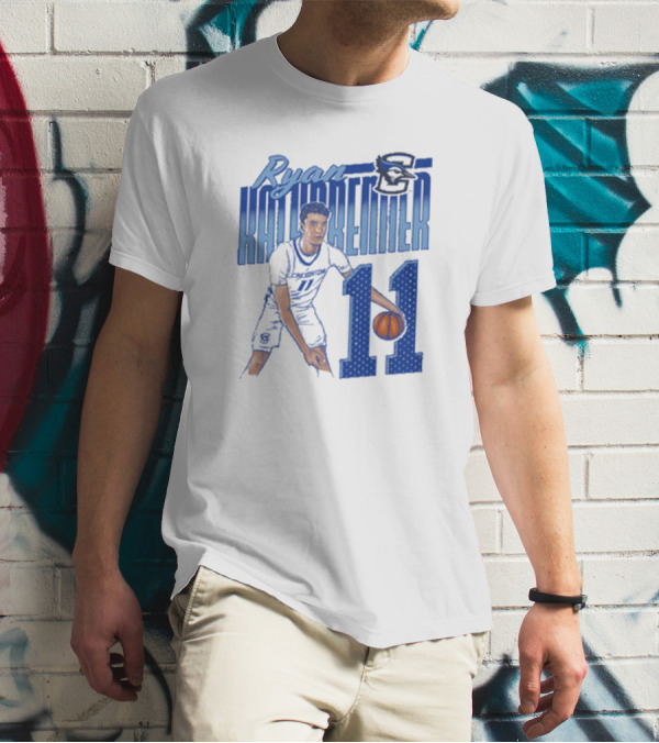 Ryan Kalkbrenner Creighton Bluejays Number 11 Cartoon Big East Conference T-Shirt