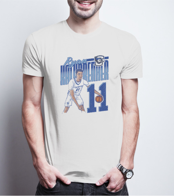 Ryan Kalkbrenner Creighton Bluejays Number 11 Cartoon Big East Conference T-Shirt