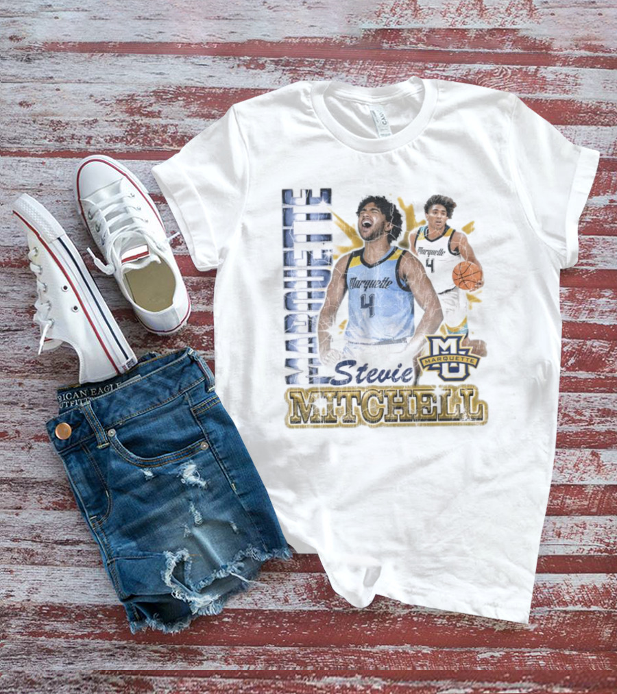 Marquette Golden Eagles Stevie Mitchell Basketball 90s T-Shirt