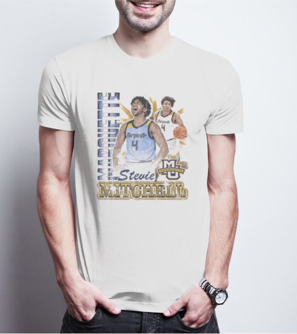 Marquette Golden Eagles Stevie Mitchell Basketball 90s T-Shirt