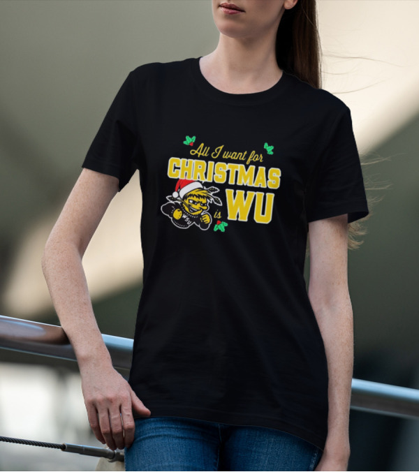 All I Want For Christmas Is WSU Wheat Shock WU T-Shirt