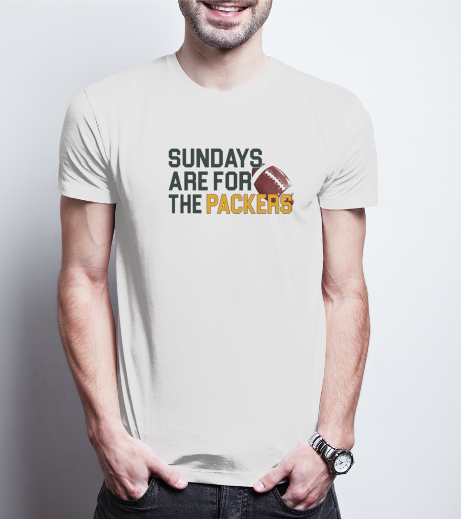 Sundays Are For The Green Bay Packers Football NFL Fans T-Shirt
