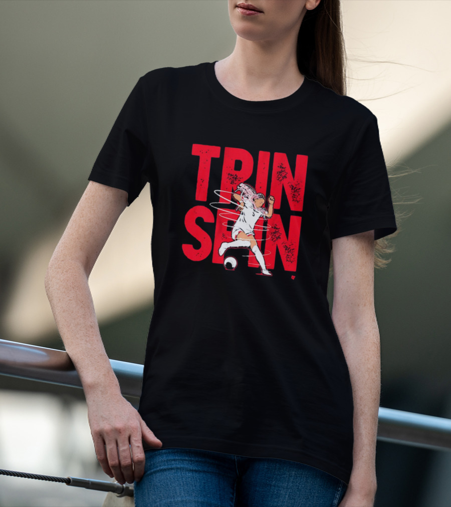 Trinity Rodman Washington Spirit Soccer Trin Spin Action T-Shirt