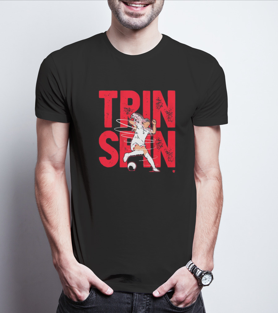 Trinity Rodman Washington Spirit Soccer Trin Spin Action T-Shirt