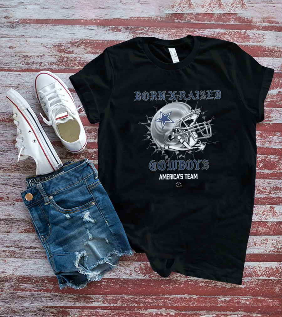 Born X Raised Cowboys Helmet America's Team T-Shirt