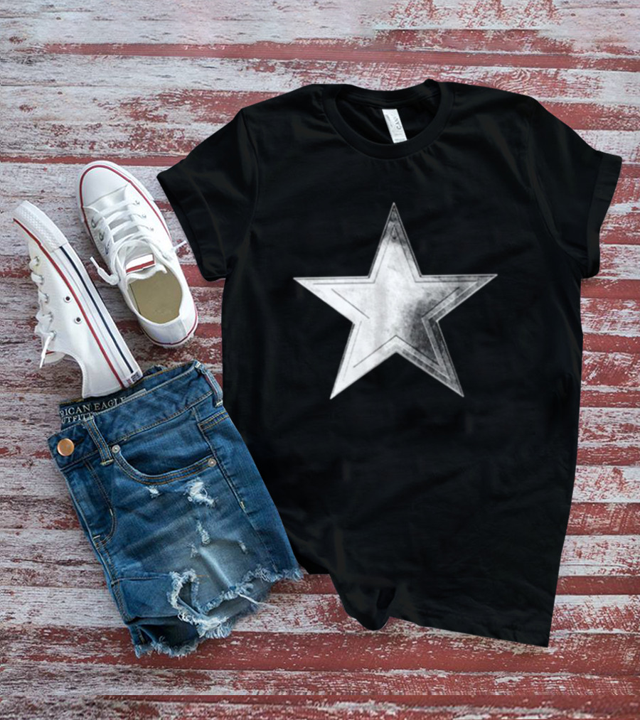 Cowboys Silver Lone Star Golf Cutout T-Shirt