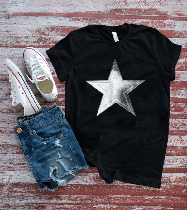 Cowboys Silver Lone Star Golf Cutout T-Shirt