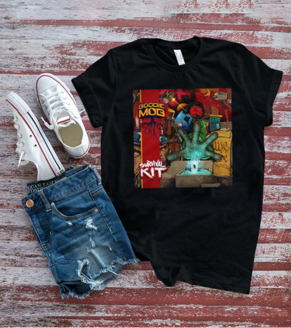 Goodie Mob Survival Kit Hand Album Art With Globe And Graffiti T-Shirt