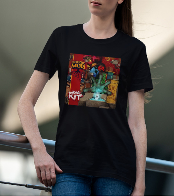 Goodie Mob Survival Kit Hand Album Art With Globe And Graffiti T-Shirt